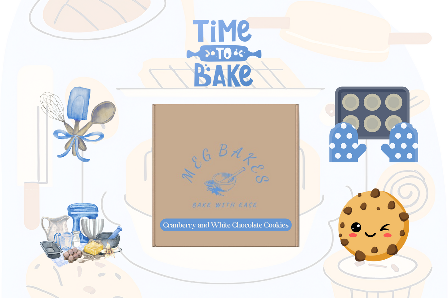 Cranberry and White Chocolate Cookies Kit
